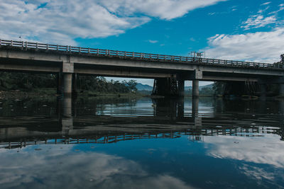 Bridge over river against sky