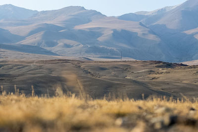 Scenic view of landscape and mountains