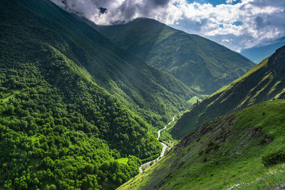 Mountains of chechnya in the caucasus