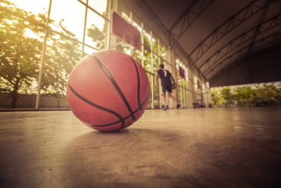 Close-up of basketball 