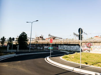 Street light against clear sky