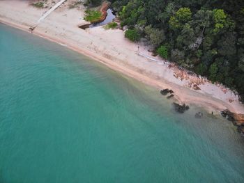 High angle view of beach