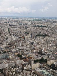 High angle view of townscape against sky