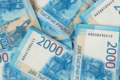 High angle view of information sign