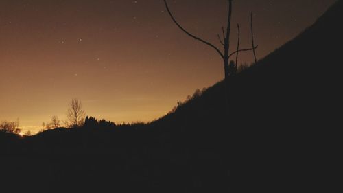 Scenic view of landscape at sunset