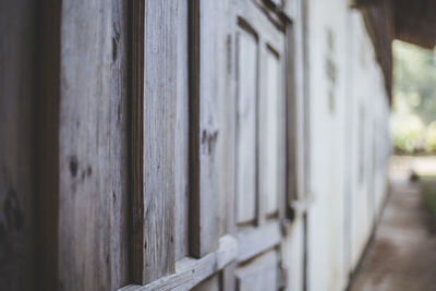 Close-up of old wooden door