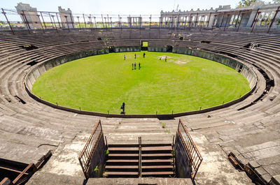 High angle view of staircase