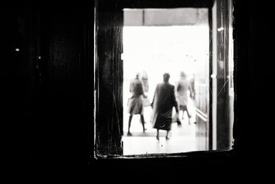 People walking in window