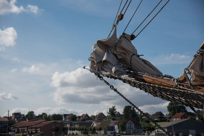 Low angle view of built structure against sky
