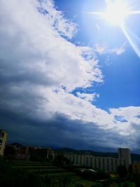 Low angle view of buildings against sky