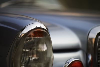 Close-up of car headlight