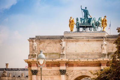 Low angle view of statue