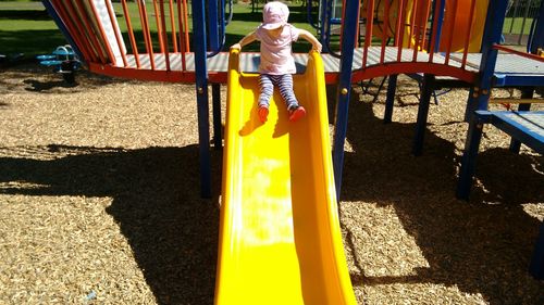 Full length of child on playground