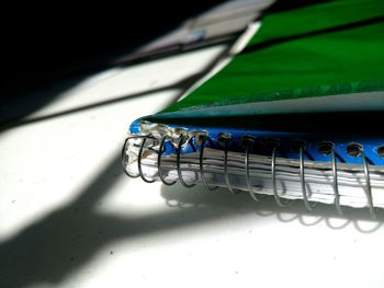 Close-up of book on table