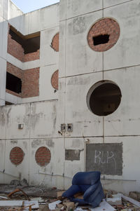 Close-up of abandoned building