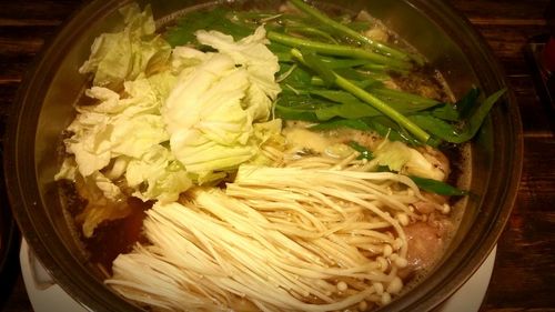 Close-up of soup in bowl