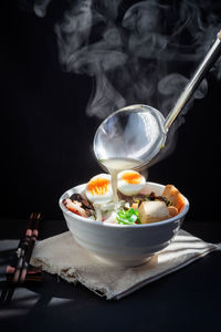 Close-up of ice cream in bowl