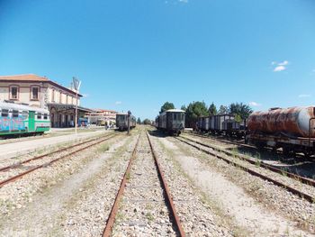 Old trains at railroad station