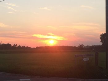 Scenic view of landscape at sunset