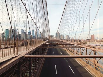 View of suspension bridge