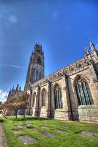 Low angle view of historic building against sky