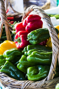 Close-up of vegetables in basket