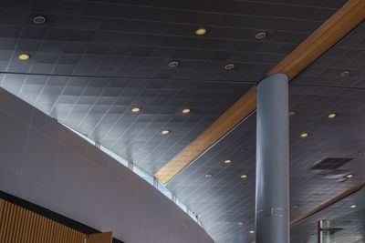 Low angle view of illuminated ceiling in building