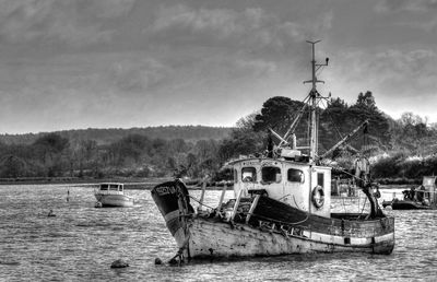 Boats in sea