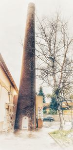 Low angle view of old building against sky