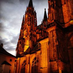 Low angle view of built structure against sky
