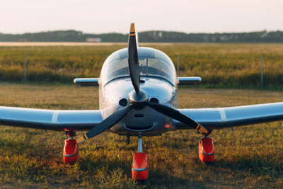 View of airplane on runway