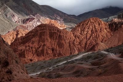 Aerial view of a desert