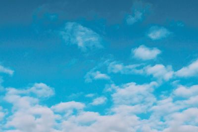 Low angle view of clouds in blue sky