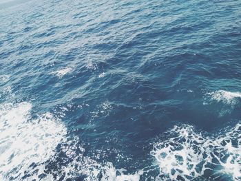 High angle view of sea