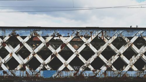 View of built structure against blue sky