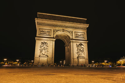 View of historical building at night