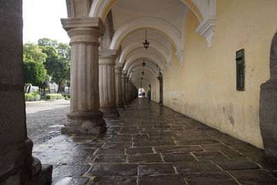 Corridor of historic building