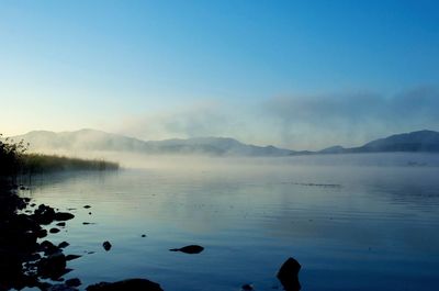 Scenic view of lake against mountains