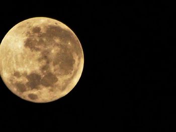 Low angle view of moon in sky