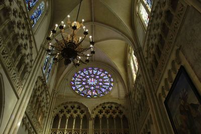 Low angle view of ceiling of building