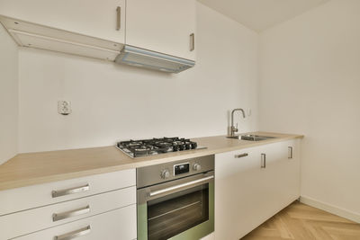 High angle view of kitchen utensils at home