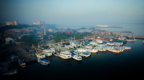 Boats in harbor