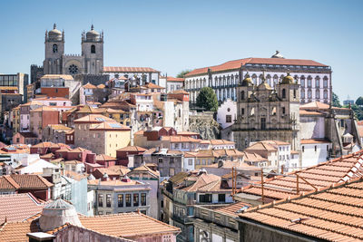 Porto cathedral against clear sky in city