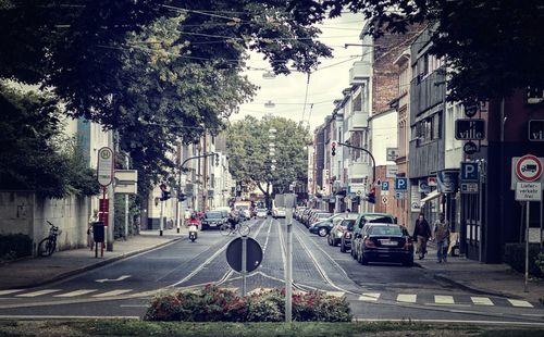 View of city street