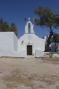 White building against blue sky