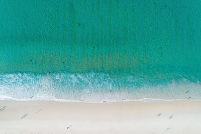 High angle view of beach