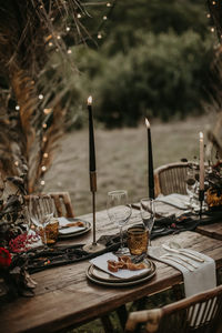 View of breakfast on table in restaurant