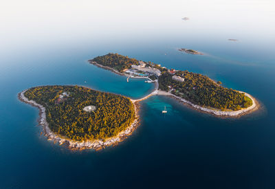 High angle view of sea