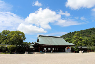 Exterior of building against blue sky