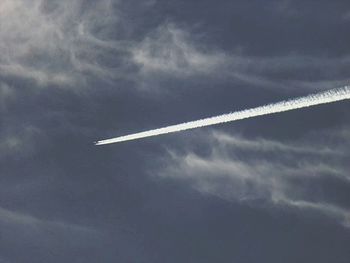 Low angle view of cloudy sky